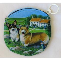 Corgi 4 side 2 coin purse